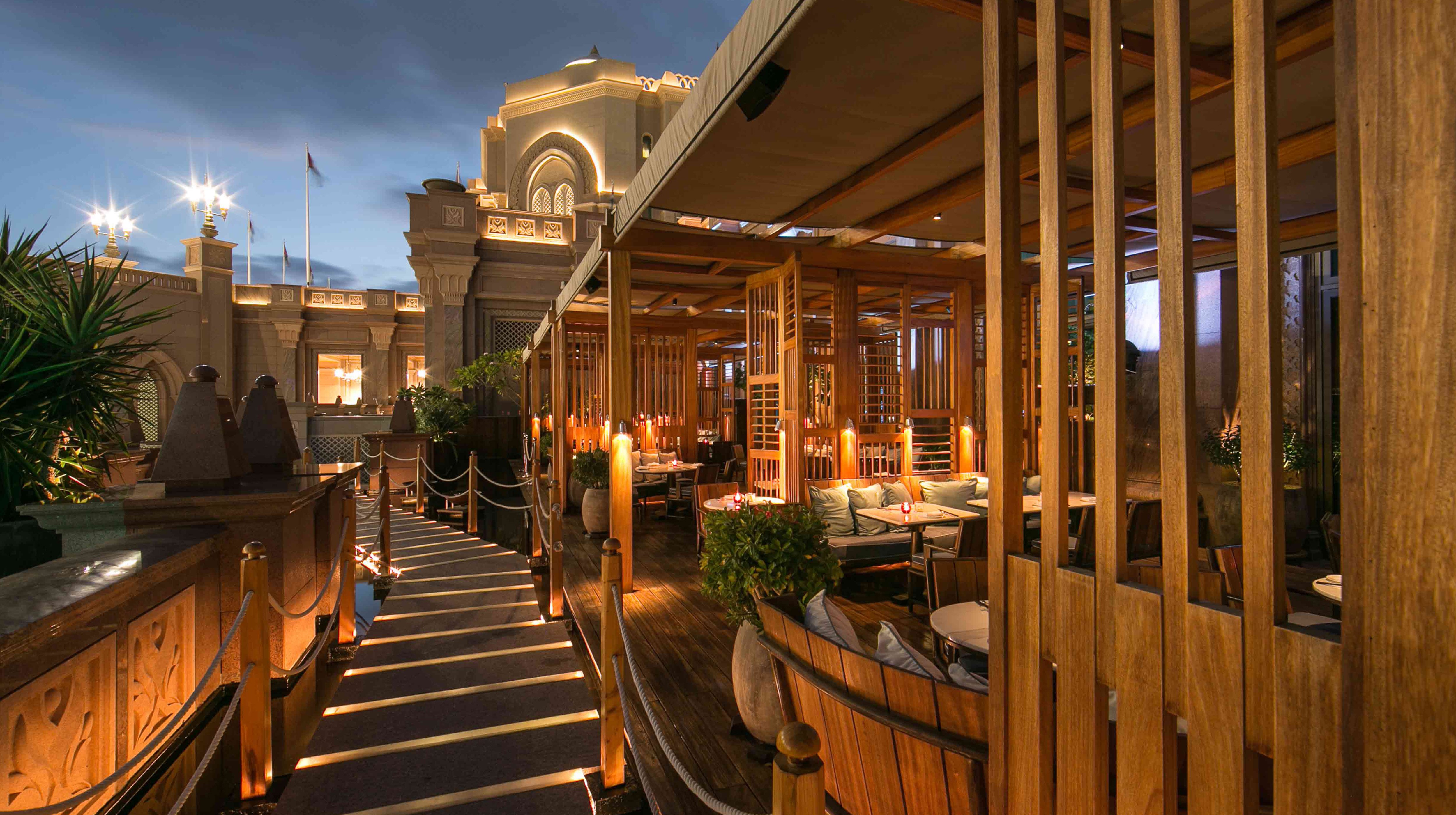 Dining area on the terrace at Hakkasans