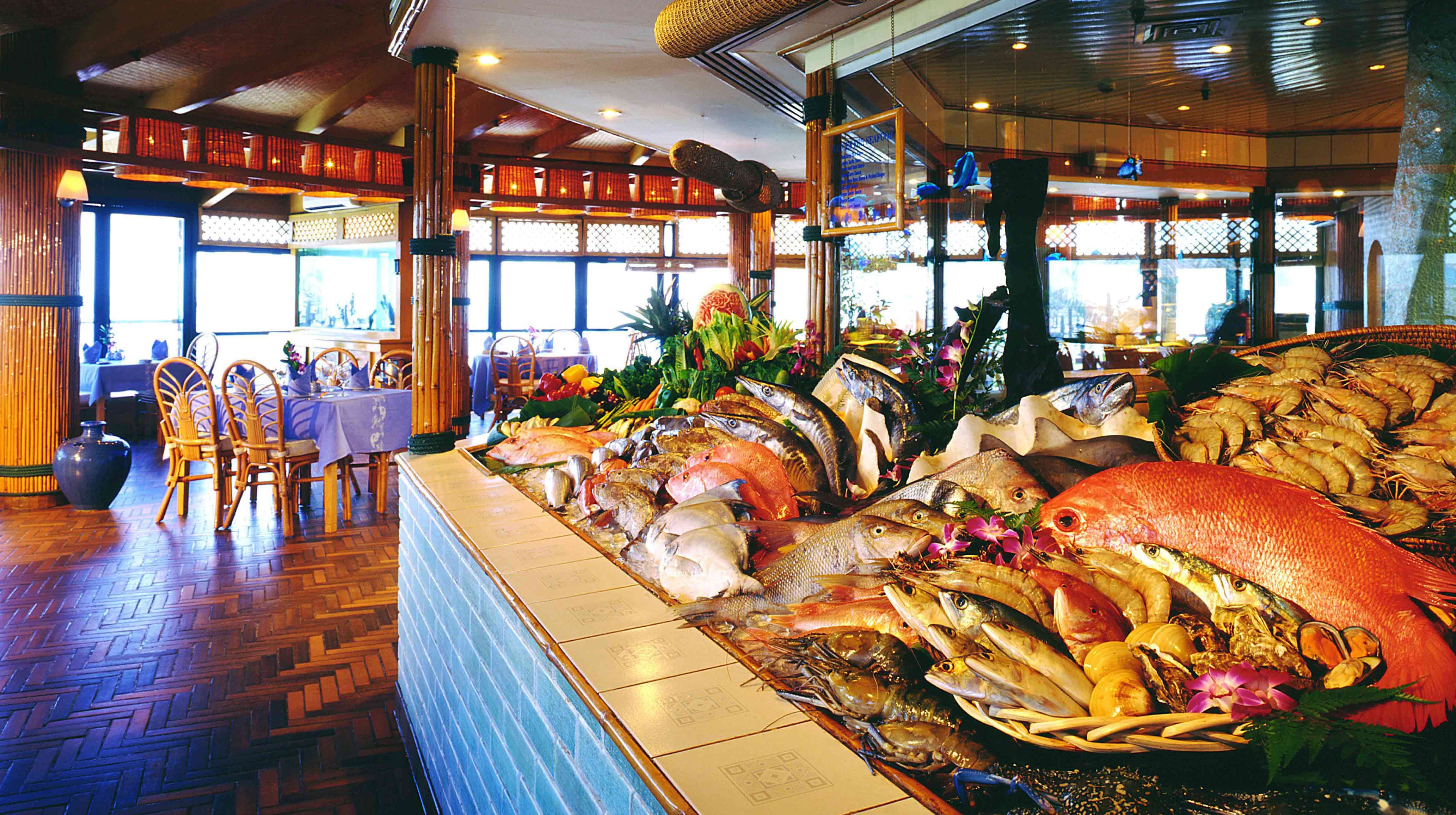 Fresh fish on display at the Fishmarket restaurant