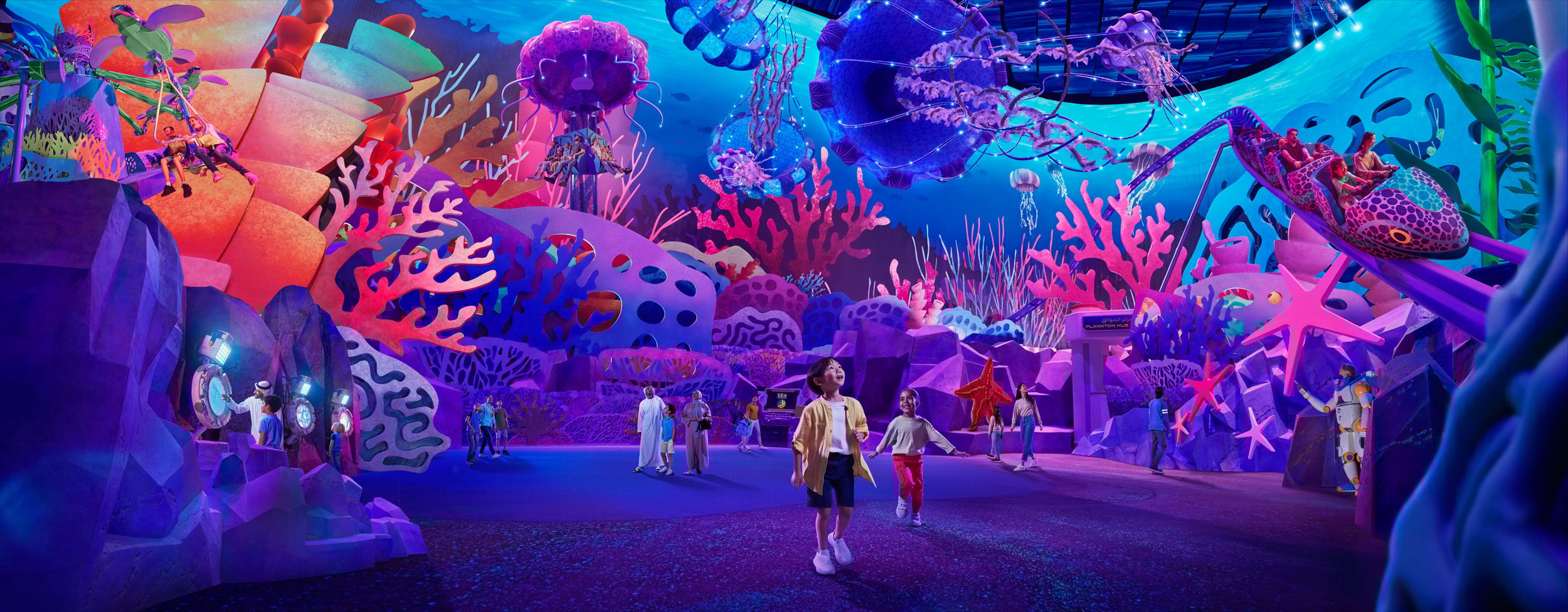 Families are exploring sea world